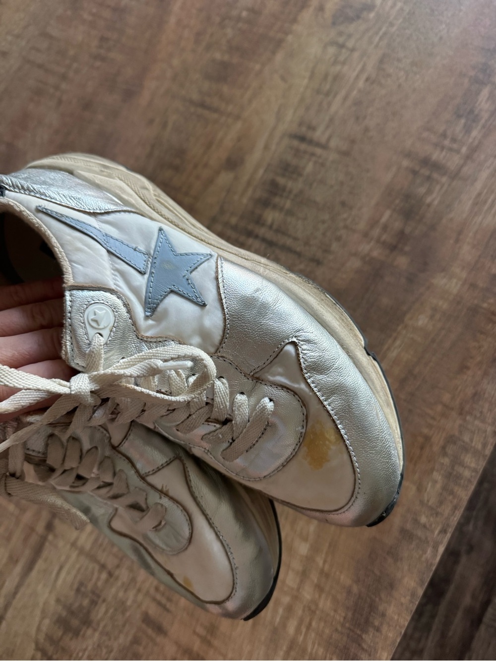 Golden Goose “Running” Sneaker with Light Blue Star Accent - Picture 7 of 9